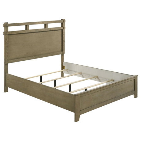 Hazlewood 59-inch Queen Panel Bed in Vineyard Oak, front view