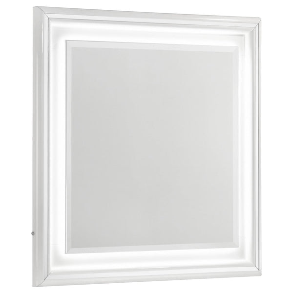 Cassia dresser mirror white high gloss front view