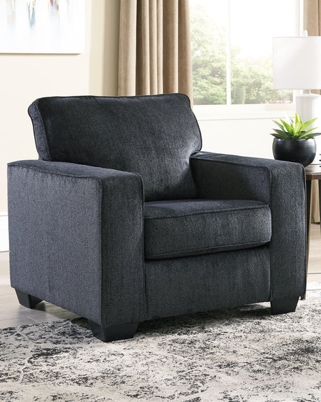 Altari Slate Chenille Chair angled front view