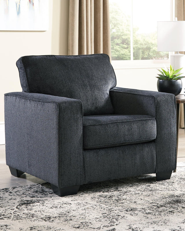 Altari Slate Chenille Chair angled front view