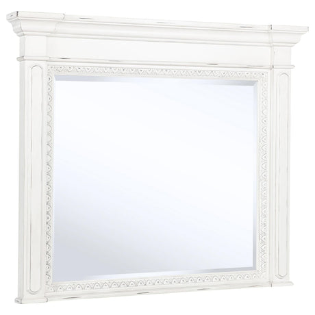 McKinney dresser mirror vintage white angled view