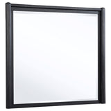 Leandro dresser mirror burnished black front angle