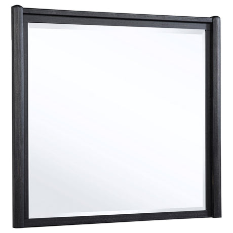 Leandro dresser mirror burnished black front angle