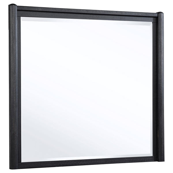 Leandro dresser mirror burnished black front angle