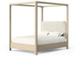 Solano 85-inch Queen Canopy Bed Weathered Mango front view