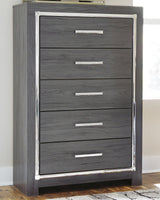 Lodanna Gray Chest of Drawers front angle