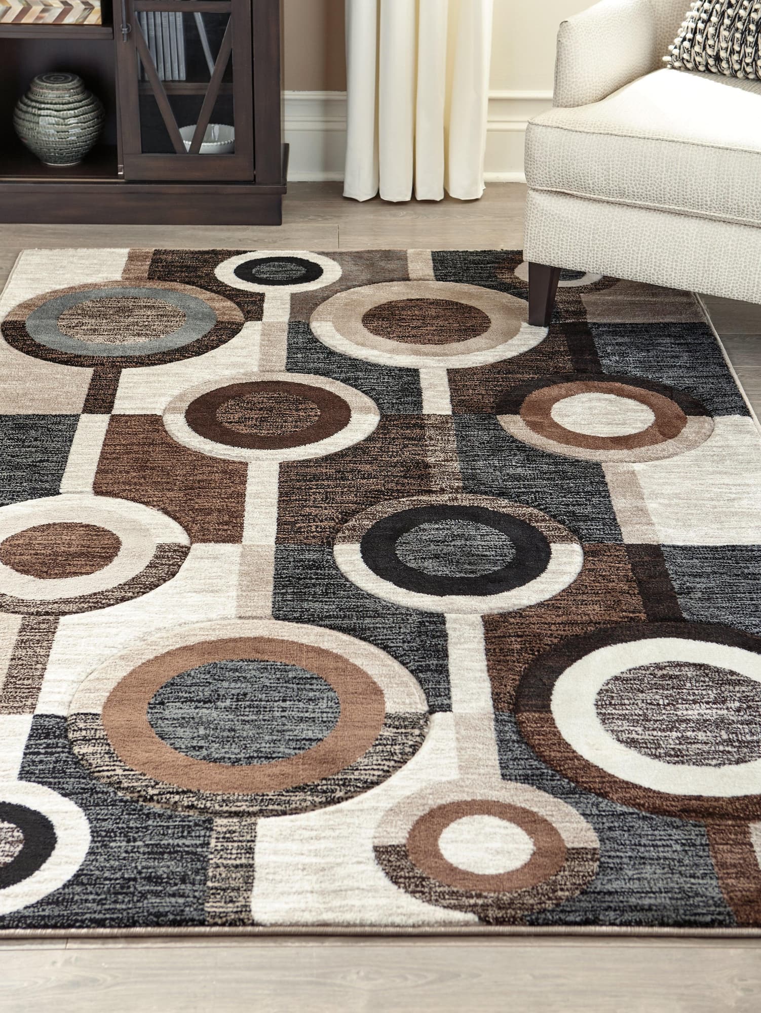 Guintte Multi 8'2" x 9'6" Rug front view showing geometric pattern