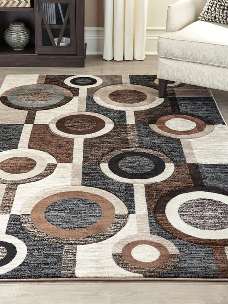 Guintte Multi 8'2" x 9'6" Rug front view showing geometric pattern