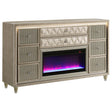 Lorient 8-drawer LED Flame Box Dresser front view