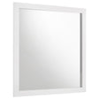 Ines dresser mirror in white high gloss, front angle view