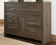 Juararo Dark Brown Dresser front view