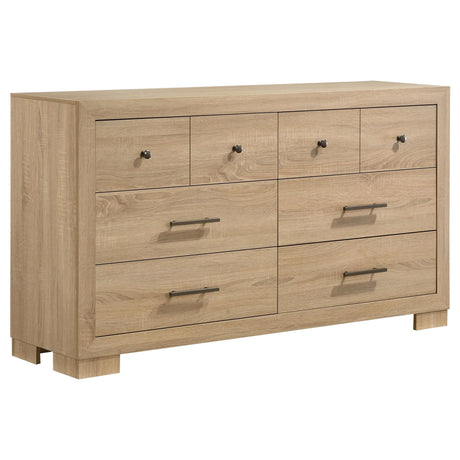 Arielle dresser front view showing six drawers