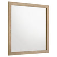 Arielle dresser mirror front view in light oak finish