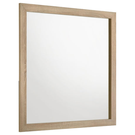 Arielle dresser mirror front view in light oak finish