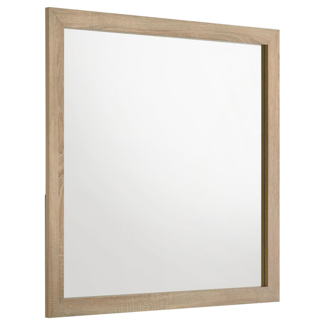 Arielle dresser mirror front view in light oak finish