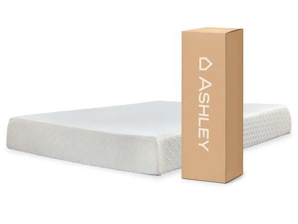 10 Inch Chime Memory Foam Full Mattress with premium stretch white fabric cover visible