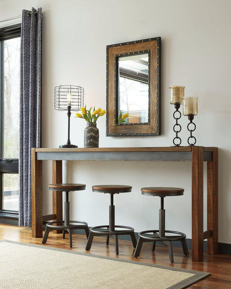 Torjin Brown and Gray Counter Height Dining Table angled front view