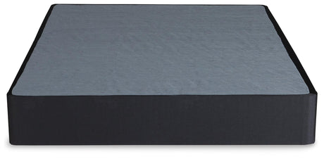 Ashley Sleep Foundation Queen Metal Bed Frame in black, front view