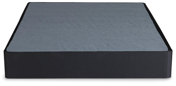 Ashley Sleep Foundation Queen Metal Bed Frame in black, front view