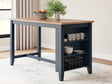Gesthaven Natural Blue and Mango Wood Counter Height Dining Table front view