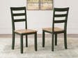 Gesthaven Natural Green solid wood dining chair front angle