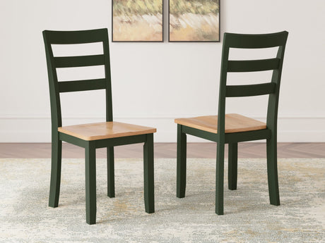 Gesthaven Natural Green solid wood dining chair front angle
