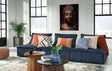 Bales Navy 3-Piece Modular Sectional Sofa front view
