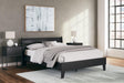 Socalle Black Queen Panel Platform Bed front view