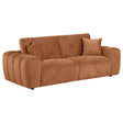 Burnett Chenille Upholstered Wide Arm Sofa burnt orange, main front view