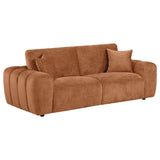 Burnett Chenille Upholstered Wide Arm Sofa burnt orange, main front view