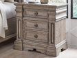 Blairhurst Light Grayish Brown Traditional Nightstand front view