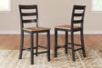 Gesthaven Natural Brown Counter Height Barstool front angle
