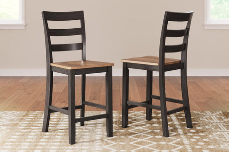 Gesthaven Natural Brown Counter Height Barstool front angle