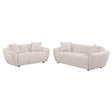 Destino 2-piece chenille splayed arm sofa set greige main view