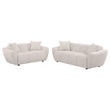 Destino 2-piece chenille splayed arm sofa set greige main view