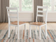 Gesthaven Natural White dining chair front angle
