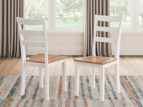 Gesthaven Natural White dining chair front angle