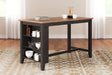 Gesthaven Natural Brown Counter Height Dining Table front angle