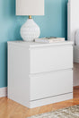 Onita White Nightstand front angle view