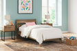 Deanlow Honey Twin Platform Panel Bed front angle