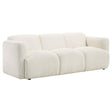 Dorset sofa front view in white fabric upholstery