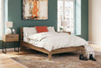 Deanlow Honey Full Platform Panel Bed front view in honey finish