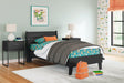 Socalle Black Twin Panel Platform Bed front view