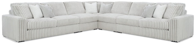 Stupendous Alloy Velvet 5-Piece Sectional sofa, front angle showing velvet upholstery and spacious seating