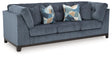 Main view of Maxon Place Navy Chenille Sofa with navy upholstery