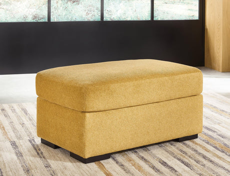 Keerwick Sunflower Chenille Ottoman front view