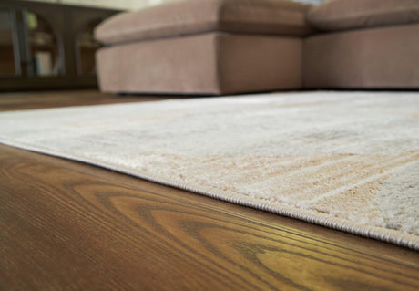 Truward large rectangular rug in linen gray caramel from Signature Design by Ashley