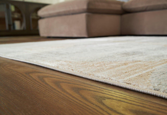 Truward large rectangular rug in linen gray caramel from Signature Design by Ashley