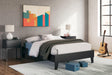 Socalle Black Full Platform Bed front angle view