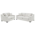 Ashlyn 2-piece upholstered track arm sofa set in sand, main view